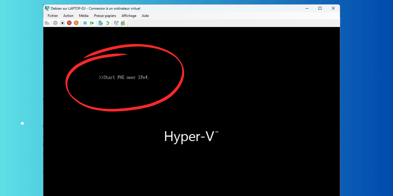 Hyper-V で「IPv4 経由で PXE を開始」: どうすればよいですか?